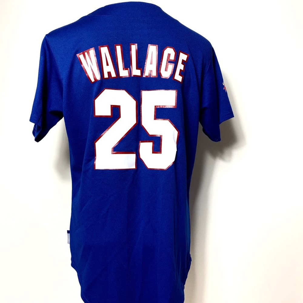 Majestic Texas Wallace #25 baseball shirt Medium - Picture 4 of 8